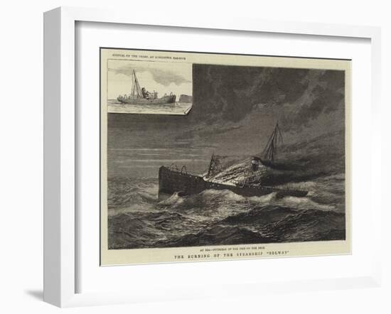 The Burning of the Steamship Solway-null-Framed Giclee Print