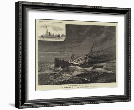 The Burning of the Steamship Solway-null-Framed Giclee Print