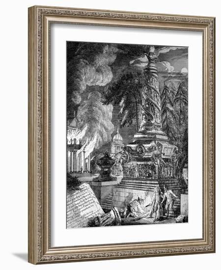 The Burning of the Temple at Ephesus, 1753-Paul Sandby-Framed Giclee Print