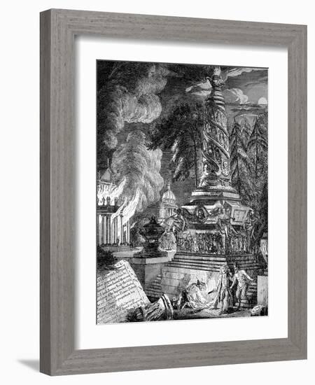 The Burning of the Temple at Ephesus, 1753-Paul Sandby-Framed Giclee Print