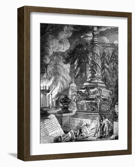 The Burning of the Temple at Ephesus, 1753-Paul Sandby-Framed Giclee Print