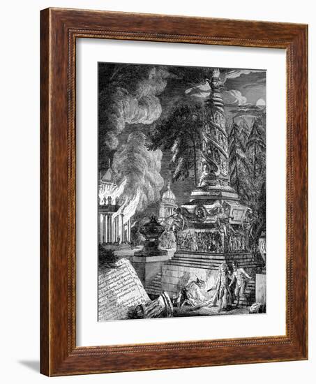 The Burning of the Temple at Ephesus, 1753-Paul Sandby-Framed Giclee Print