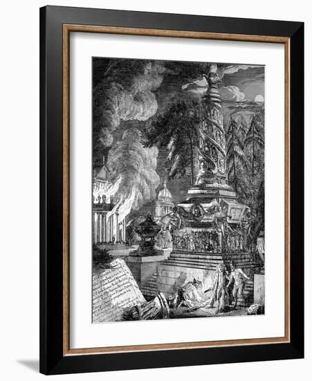 The Burning of the Temple at Ephesus, 1753-Paul Sandby-Framed Giclee Print