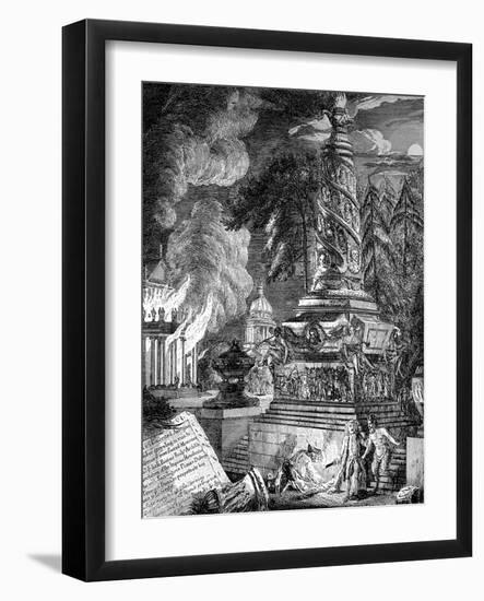 The Burning of the Temple at Ephesus, 1753-Paul Sandby-Framed Giclee Print