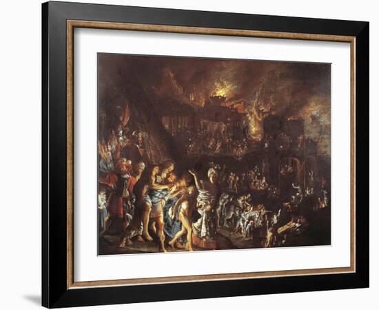 The Burning of Troy, C. 1604-Adam Elsheimer-Framed Giclee Print