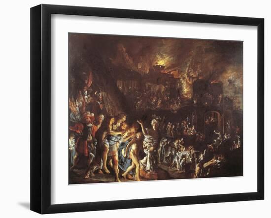 The Burning of Troy, C. 1604-Adam Elsheimer-Framed Giclee Print