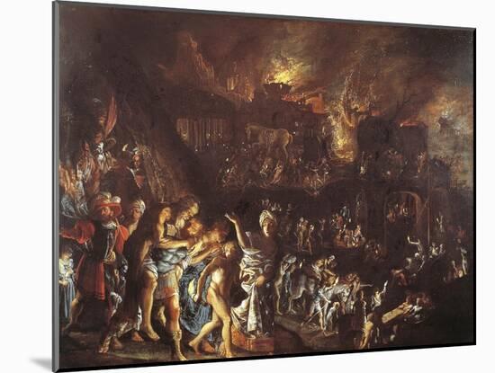 The Burning of Troy, C. 1604-Adam Elsheimer-Mounted Giclee Print