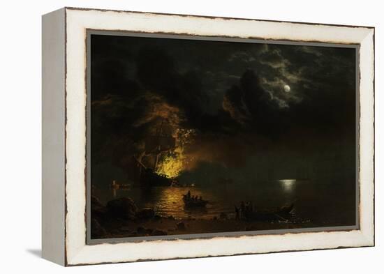 The Burning Ship, 1869-Albert Bierstadt-Framed Premier Image Canvas