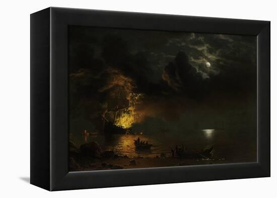 The Burning Ship, 1869-Albert Bierstadt-Framed Premier Image Canvas