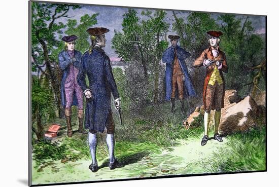 The Burr-Hamilton Duel, 1804-American School-Mounted Giclee Print