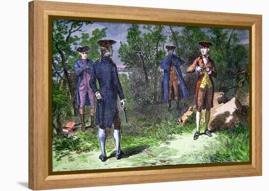 The Burr-Hamilton Duel, 1804-American School-Framed Premier Image Canvas