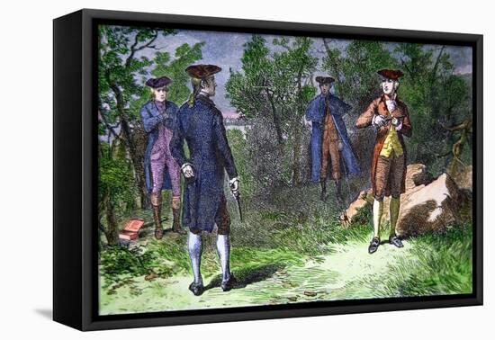 The Burr-Hamilton Duel, 1804-American School-Framed Premier Image Canvas