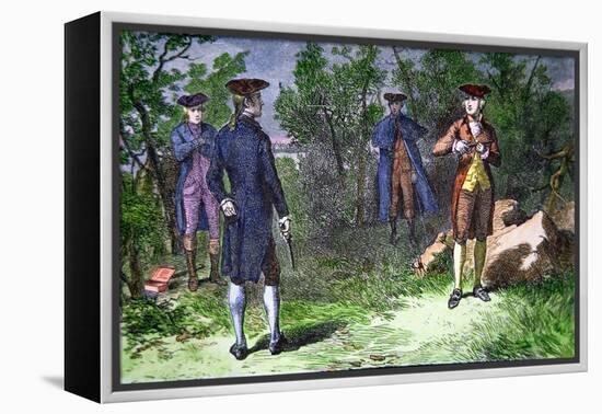 The Burr-Hamilton Duel, 1804-American School-Framed Premier Image Canvas