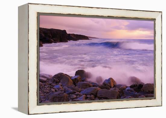 The Burren Coastline Near Doolin, County Clare, Munster, Republic of Ireland, Europe-Richard Cummins-Framed Premier Image Canvas