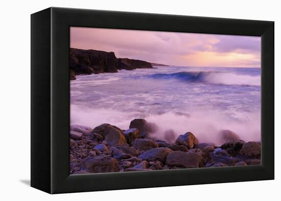 The Burren Coastline Near Doolin, County Clare, Munster, Republic of Ireland, Europe-Richard Cummins-Framed Premier Image Canvas