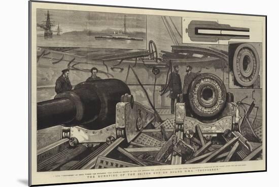 The Bursting of the 38-Ton Gun on Board HMS Thunderer-Joseph Nash-Mounted Giclee Print