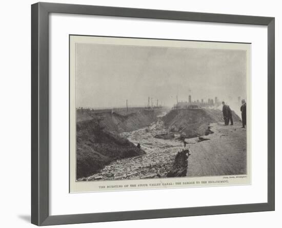 The Bursting of the Stour Valley Canal, the Damage to the Embankment-null-Framed Giclee Print