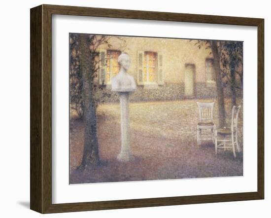 The Bust in the Garden at Twilight; Le Buste Dans Le Jardin Au Crespuscule-Henri Eugene Augustin Le Sidaner-Framed Giclee Print