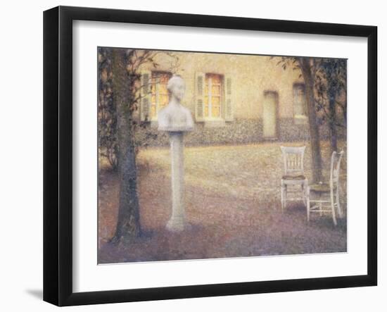 The Bust in the Garden at Twilight; Le Buste Dans Le Jardin Au Crespuscule-Henri Eugene Augustin Le Sidaner-Framed Giclee Print