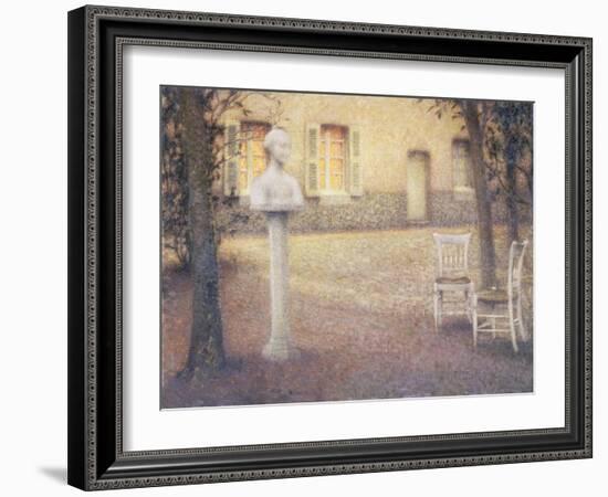 The Bust in the Garden at Twilight; Le Buste Dans Le Jardin Au Crespuscule-Henri Eugene Augustin Le Sidaner-Framed Giclee Print