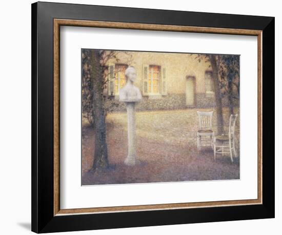 The Bust in the Garden at Twilight; Le Buste Dans Le Jardin Au Crespuscule-Henri Eugene Augustin Le Sidaner-Framed Giclee Print