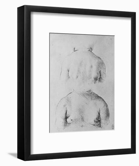 'The Bust of an Infant, Front and Back Views', c1480 (1945)-Leonardo Da Vinci-Framed Giclee Print