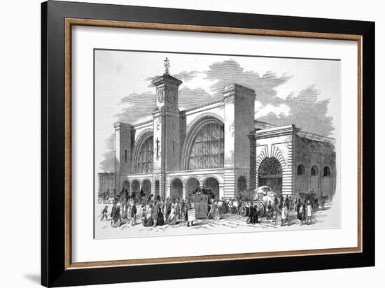 The Busy King's Cross Terminus of the Great Northern Railway-null-Framed Art Print