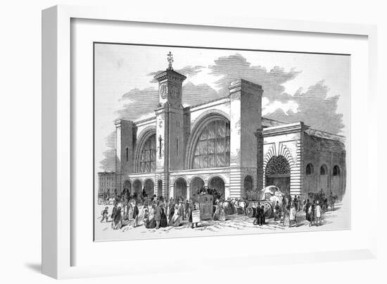 The Busy King's Cross Terminus of the Great Northern Railway-null-Framed Art Print