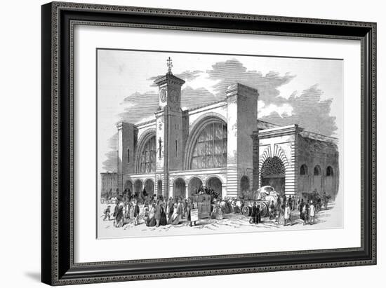 The Busy King's Cross Terminus of the Great Northern Railway-null-Framed Art Print