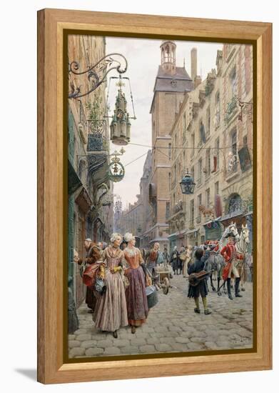 The Busy Street, 1898-Maurice Leloir-Framed Premier Image Canvas