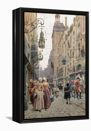 The Busy Street, 1898-Maurice Leloir-Framed Premier Image Canvas