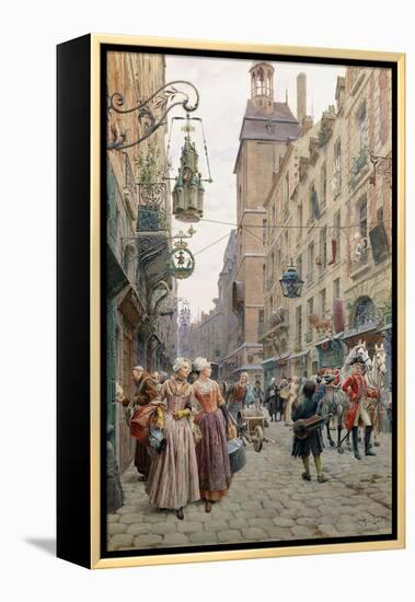 The Busy Street, 1898-Maurice Leloir-Framed Premier Image Canvas