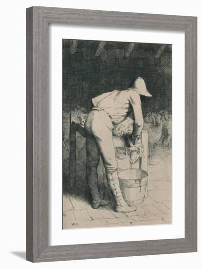 The Butcher and the Sheep, C1916-William Strang-Framed Giclee Print
