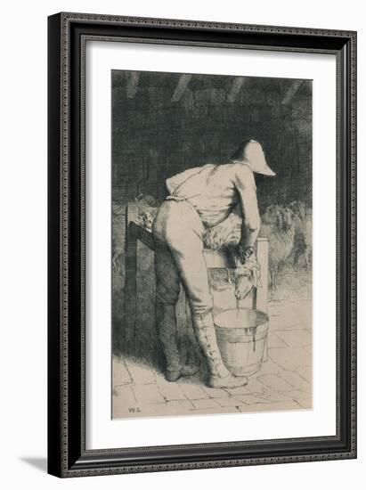 The Butcher and the Sheep, C1916-William Strang-Framed Giclee Print