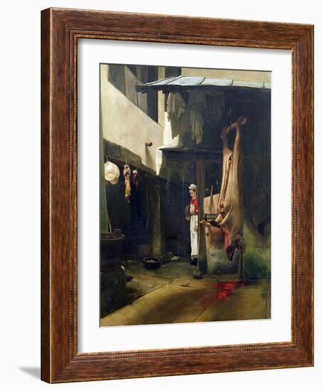 The Butcher (Oil on Canvas)-Francois Bonvin-Framed Giclee Print