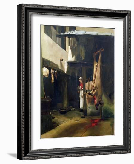 The Butcher (Oil on Canvas)-Francois Bonvin-Framed Giclee Print