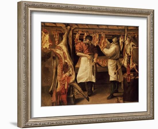 The Butcher's Shop-Annibale Carracci-Framed Giclee Print