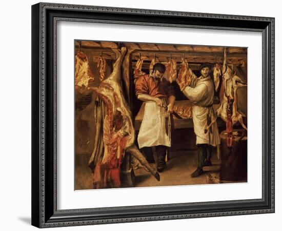 The Butcher's Shop-Annibale Carracci-Framed Giclee Print