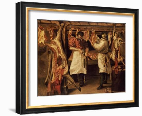 The Butcher's Shop-Annibale Carracci-Framed Giclee Print