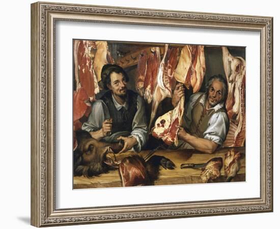 The Butcher's-Bartolomeo Passarotti-Framed Giclee Print