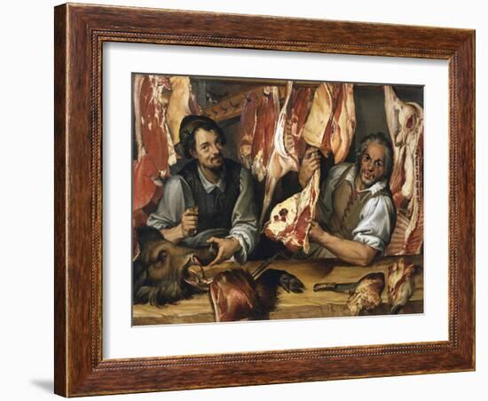 The Butcher's-Bartolomeo Passarotti-Framed Giclee Print