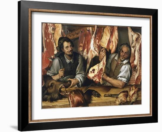 The Butcher's-Bartolomeo Passarotti-Framed Giclee Print