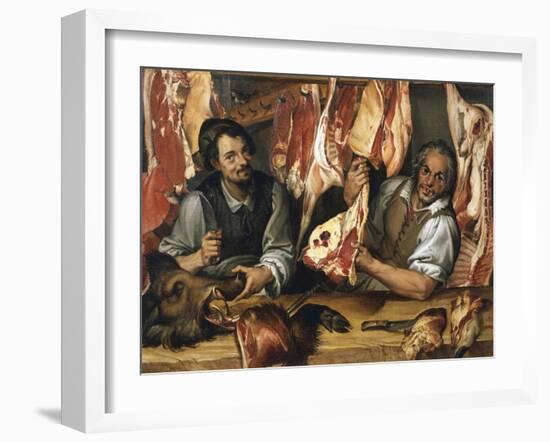 The Butcher's-Bartolomeo Passarotti-Framed Giclee Print