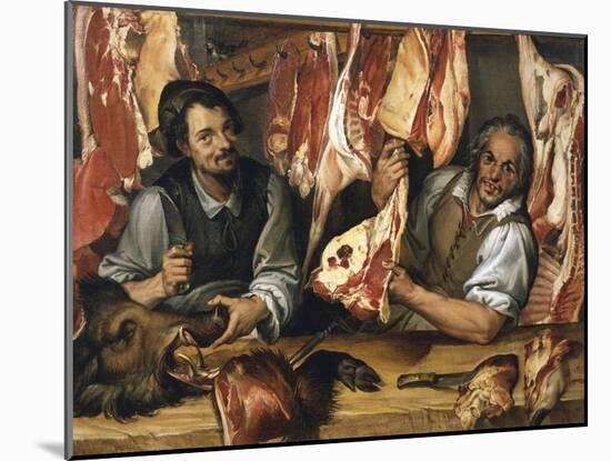The Butcher's-Bartolomeo Passarotti-Mounted Giclee Print