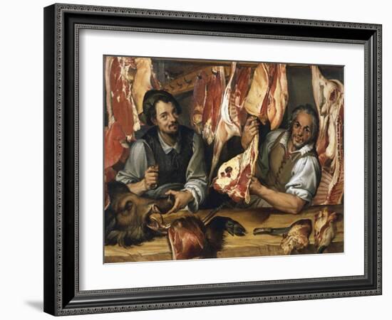 The Butcher's-Bartolomeo Passarotti-Framed Giclee Print