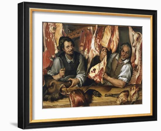 The Butcher's-Bartolomeo Passarotti-Framed Giclee Print