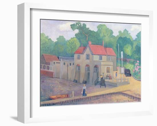 The Butt and Oyster, Pin Mill, before 1935-Stanislawa de Karlowska-Framed Giclee Print