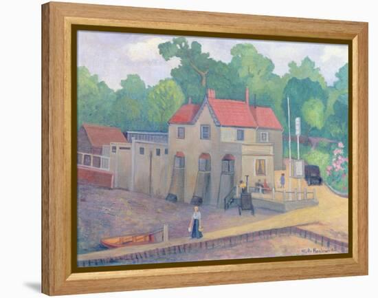 The Butt and Oyster, Pin Mill, before 1935-Stanislawa de Karlowska-Framed Premier Image Canvas