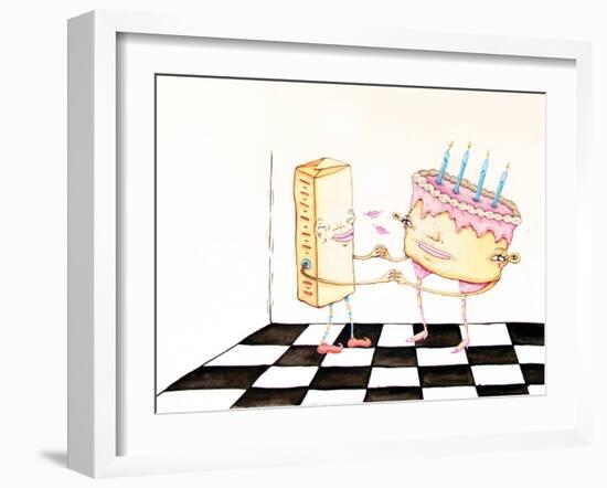 The Butter and the Birthday Cake-Danielle O'Malley-Framed Art Print