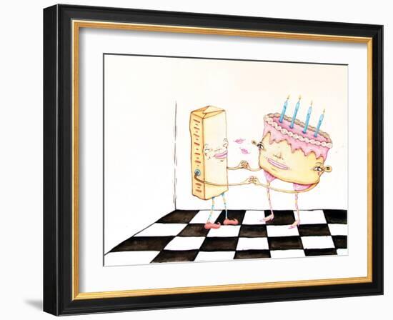 The Butter and the Birthday Cake-Danielle O'Malley-Framed Art Print